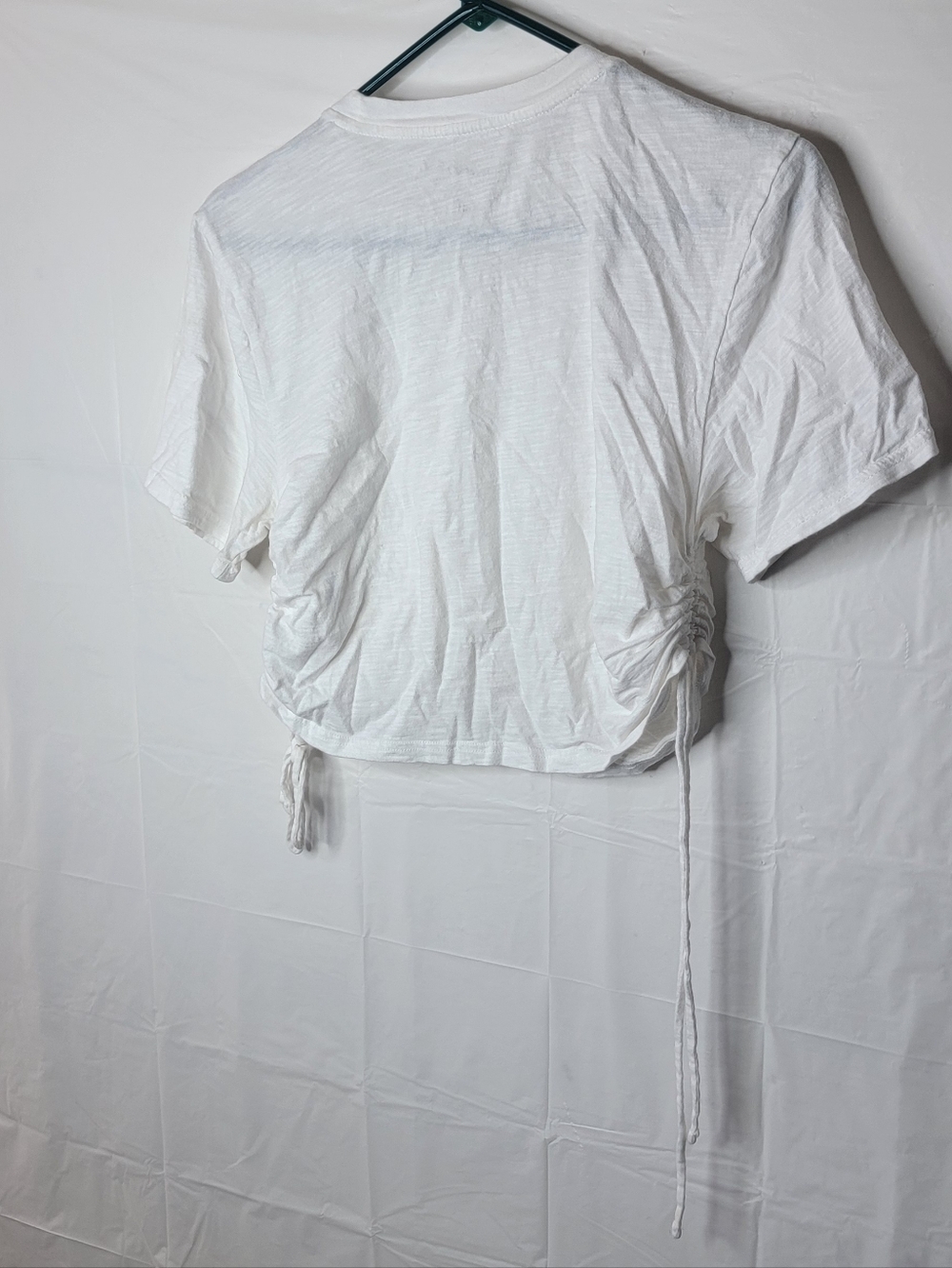 Universal Thread White Cropped Drawstring Tee - Picture 2 of 8